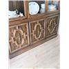 Image 3 : WOOD CHINA CABINET WITH GLASS DOORS