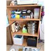 Image 4 : WOODEN CABINET AND SHELVING UNIT