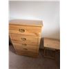 Image 4 : WOOD 5-DRAWER CHEST AND FOLDING TABLE