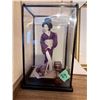 Image 1 : JAPANESE KIMONO DOLL IN DISPLAY CASE AND FRAMED PRINT