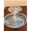 Image 2 : STAINLESS STEEL OVAL ROASTER PAN WITH LID AND RACK
