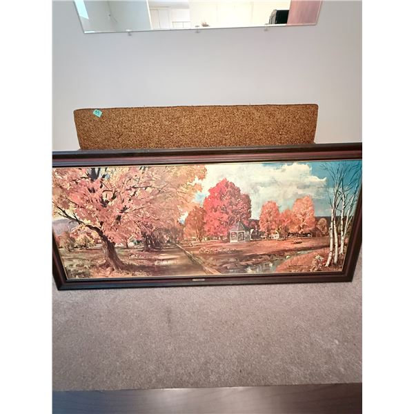 FRAMED LANDSCAPE ART PRINT "GOLDEN OAKS" BY RICO TAMASO
