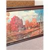 Image 4 : FRAMED LANDSCAPE ART PRINT "GOLDEN OAKS" BY RICO TAMASO