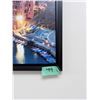 Image 2 : FRAMED COASTAL VILLAGE HARBOR WALL ART PRINT