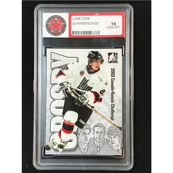 2005 IN THE GAME SYDNEY CROSBY PRE ROOKIE CARD - LSA GRADE 10