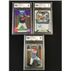 Image 1 : LOT OF 3 TGA GRADED BASEBALL CARDS - INCLUDING ISAAC PARADES ROOKIE