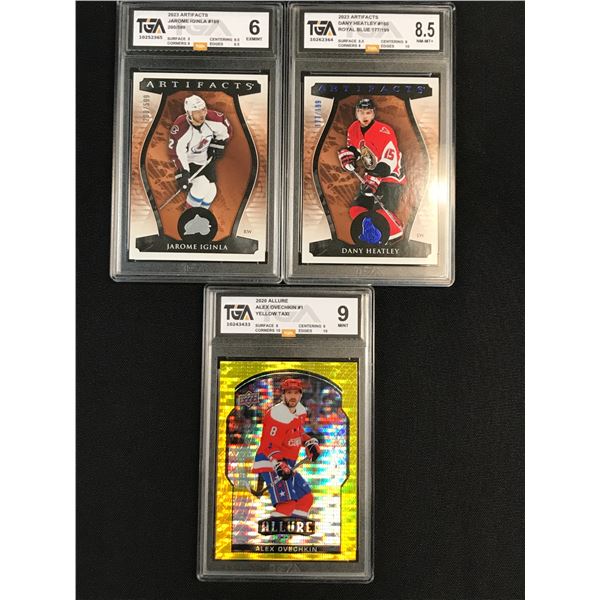 LOT OF 3 TGA GRADED NHL TRADING CARDS - INCLUDING OVECHKIN