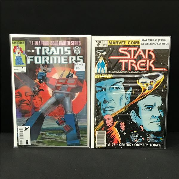 LOT OF 2 X #1 COMICS - STAR TREK & THE TRANSFORMERS