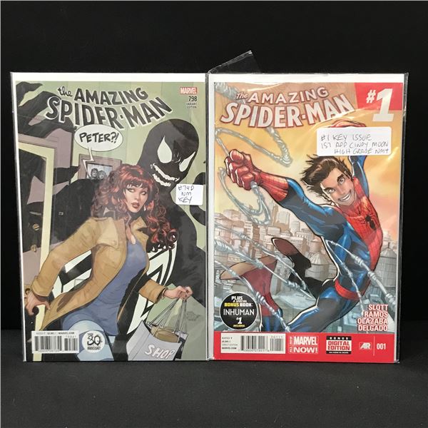 LOT OF 2 AMAZING SPIDERMAN COMICS INCLUDING #1 - MARVEL COMICS
