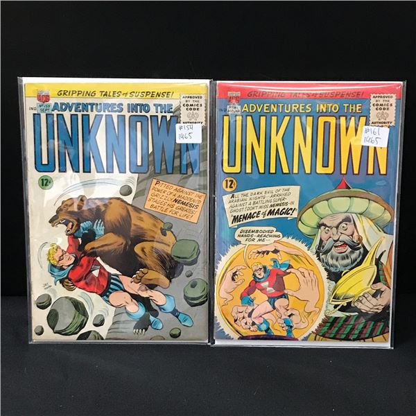 LOT OF 2 ADVENTURES INTO THE UNKNOWN COMICS #159 & #161 (1965) - ACG