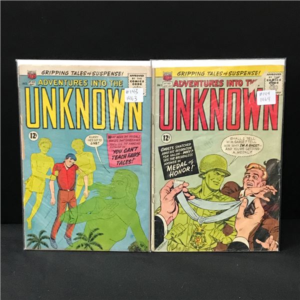 LOT OF 2 ADVENTURES INTO THE UNKNOWN COMICS #143 & #149 (1963/4) - ACG