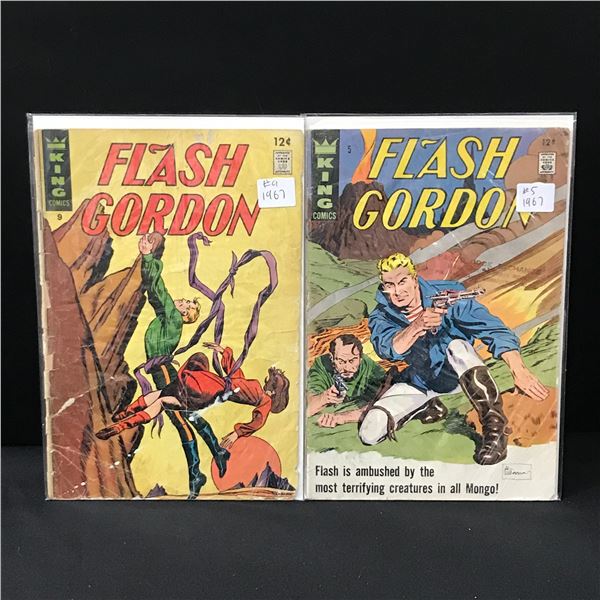 LOT OF 2 FLASH GORDAN COMICS #5 & #9 (1967) - KING COMICS