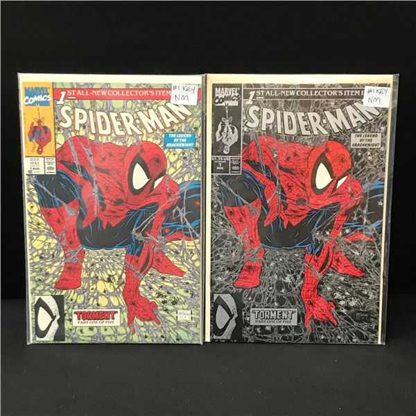 LOT OF 2 X #1 SPIDERMAN COMICS - MARVEL COMICS