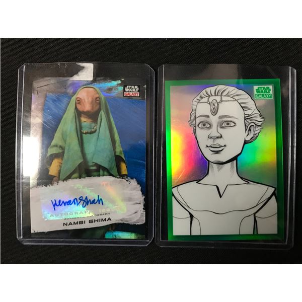 LOT OF 2 TOPS 2022 STAR WARS GALAXY INSERT CARDS - 63/99 AND 108/150