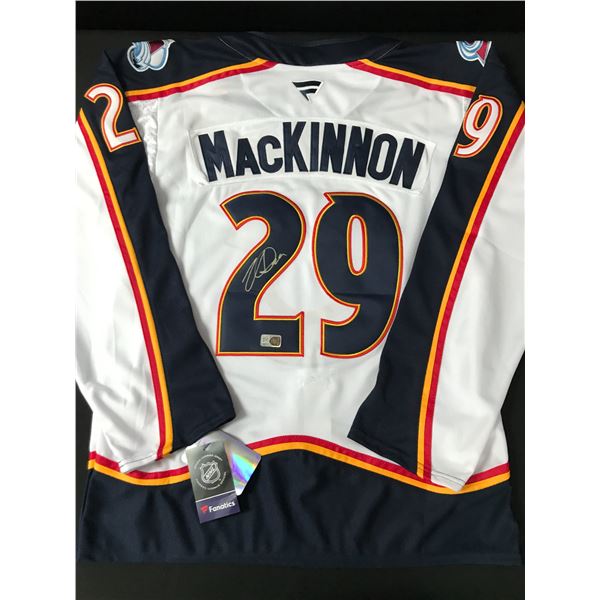 NATHAN MACKINNON SIGNED COLORADO AVALANCHE CUSTOM JERSEY - ELITE SPORTS COA