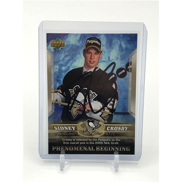 2005-06 UPPER DECK SIDNEY CROSBY SIGNED ROOKIE CARD