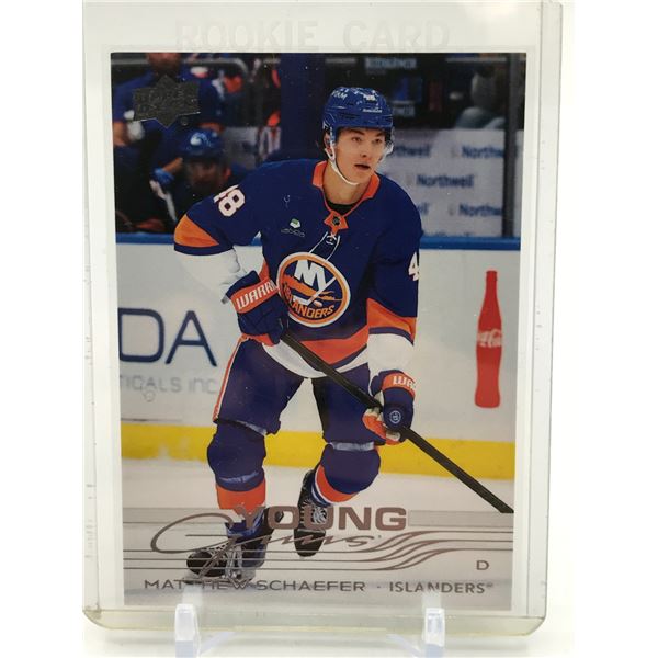 2025-26 UPPER DECK SERIES TWO HOCKEY MATTHEW SCHAEFER YOUNG GUNS TRADING CARD