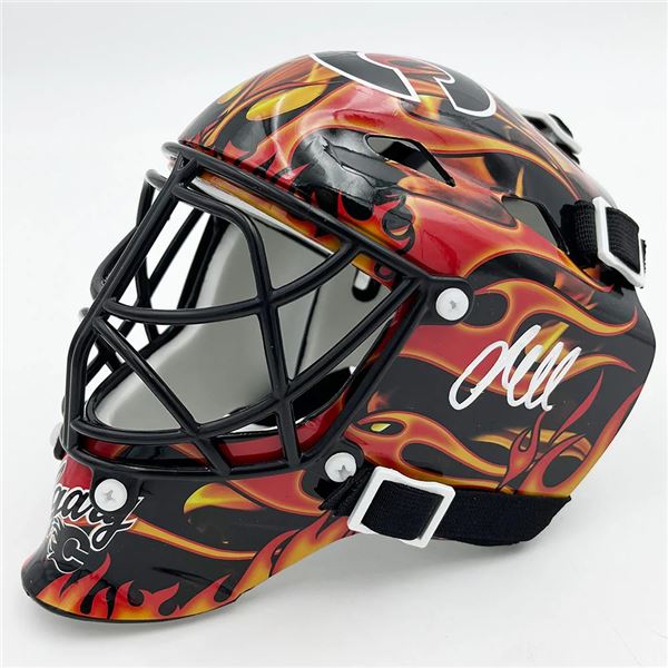 JAKOB MARKSTROM SIGNED CALGARY FLAMES GOALIE MASK (FROZEN POND COA)