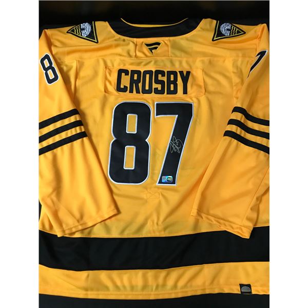 SIDNEY CROSBY SIGNED PITTSBURGH PENGUINS CUSTOM JERSEY - ELITE SPORTS COA