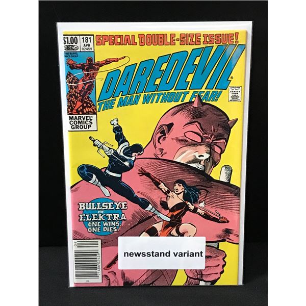 DAREDEVIL NO.181 NEWSSTAND EDITION (1ST APP BULLSEYE) - MARVEL COMICS