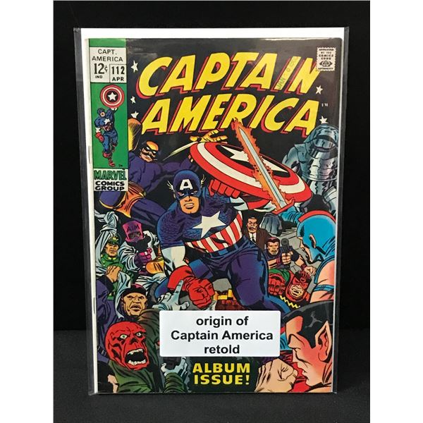 CAPTAIN AMERICA #112 ORIGIN OF CAPTAIN AMERICA RETOLD - MARVEL COMICS