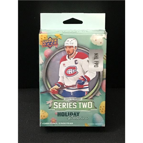 2025-26 UPPER DECK SERIES TWO HOLIDAY EDITION SEALED TRADING CARDS BOX