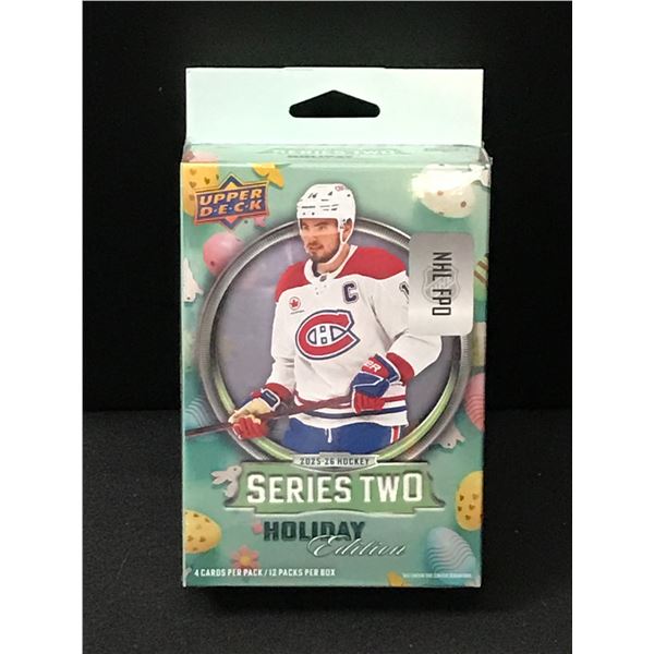 2025-26 UPPER DECK SERIES TWO HOLIDAY EDITION SEALED TRADING CARDS BOX