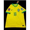 Image 2 : NEYMAR JR. SIGNED BRAZIL SOCCER JERSEY (BECKETT COA)