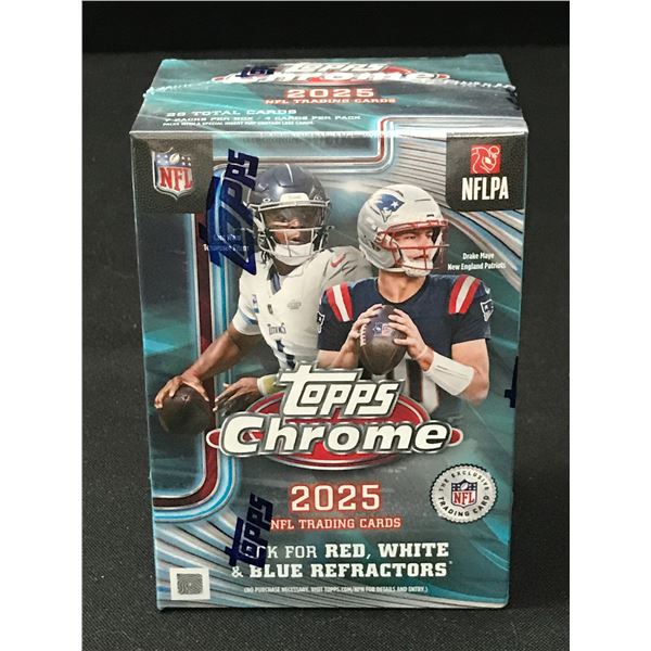 2025 TOPPS CHROME NFL TRADING CARD BOX