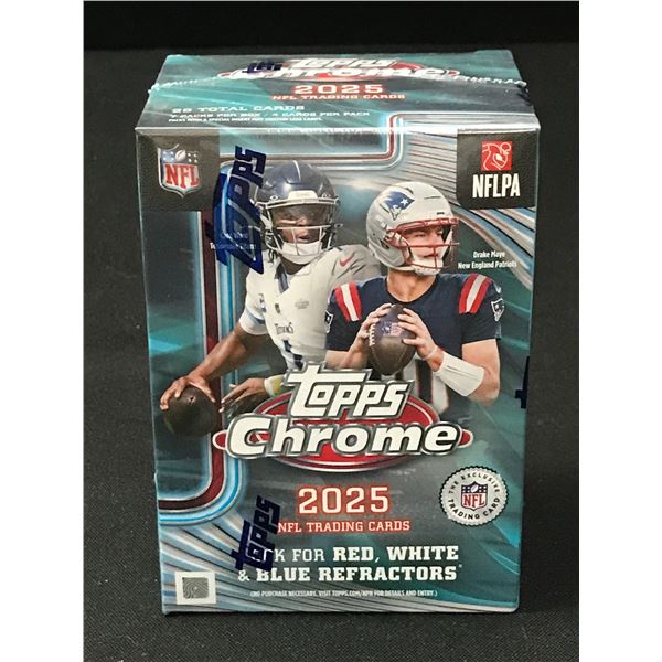 2025 TOPPS CHROME NFL TRADING CARD BOX