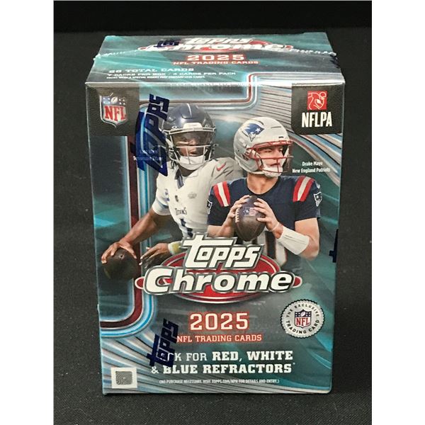 2025 TOPPS CHROME NFL TRADING CARD BOX