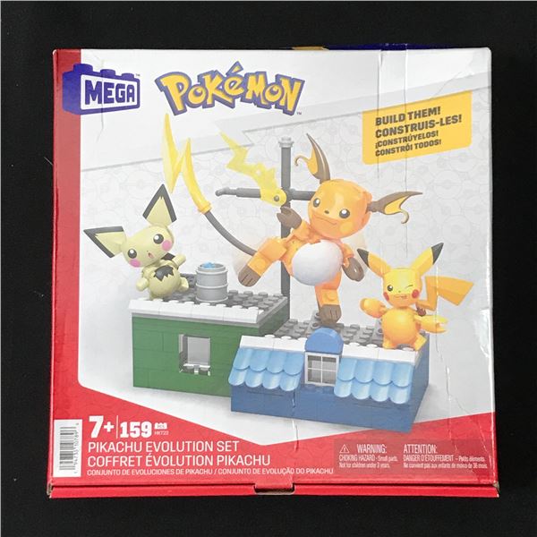 MEGA POKEMON PIKACHU EVOLUTION SET IN ORIGINAL PACKAGING