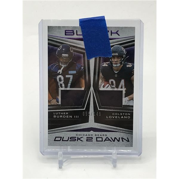 2025 PANINI BLACK FOOTBALL DUSK 2 DAWN DUAL PATCH TRADING CARD 055/149