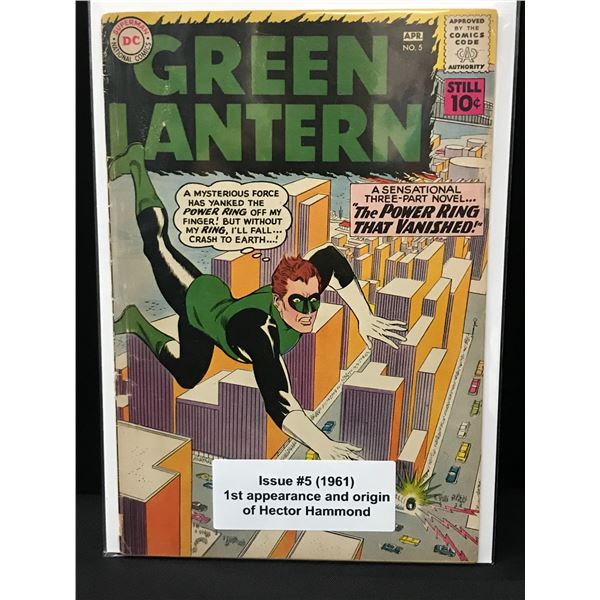 GREEN LANTERN #5 (1961) 1ST APP & ORIGIN OF HECTOR HAMMOND - DC COMICS