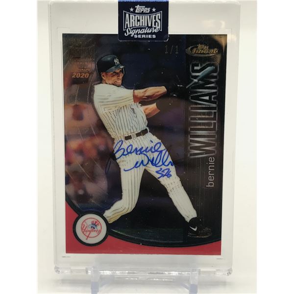 2020 TOPPS ARCHIVE SIGNATURE SERIES BERNIE WILLIAMS SIGNED TRADING CARD