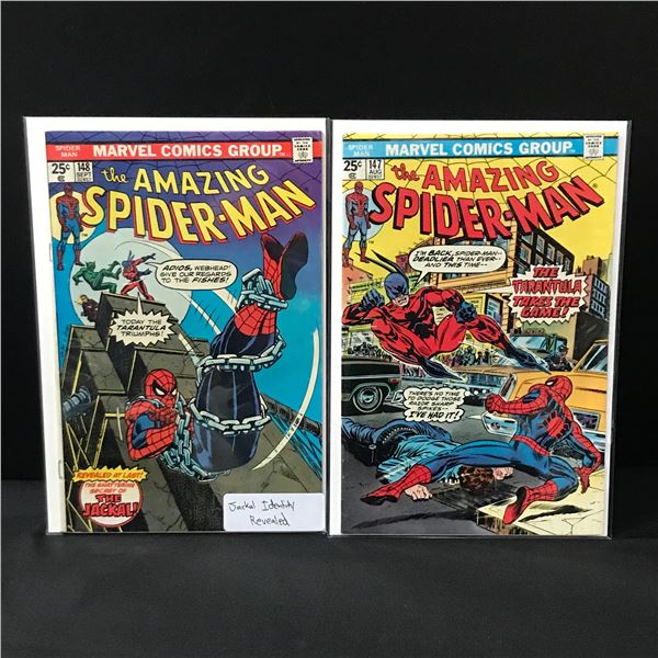 LOT OF 2 AMAZING SPIDERMAN COMICS #147-148 - MARVEL COMICS