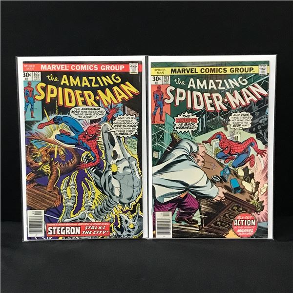 LOT OF 2 AMAZING SPIDERMAN COMICS #163 & #165 - MARVEL COMICS