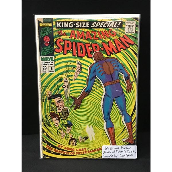 THE AMAZING SPIDERMAN KING SIZED SPECIAL #5 1ST RICHARD PARKER - MARVEL COMICS