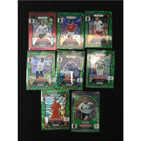 LOT OF 8 PANINI PRIZM MONOPOLY SOCCER TRADING CARDS