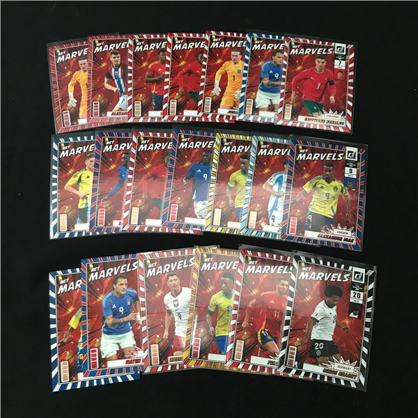 LOT OF DONRUSS ROAD TO FIFA WORLD CUP NET MARVELS SOCCER TRADING CARDS