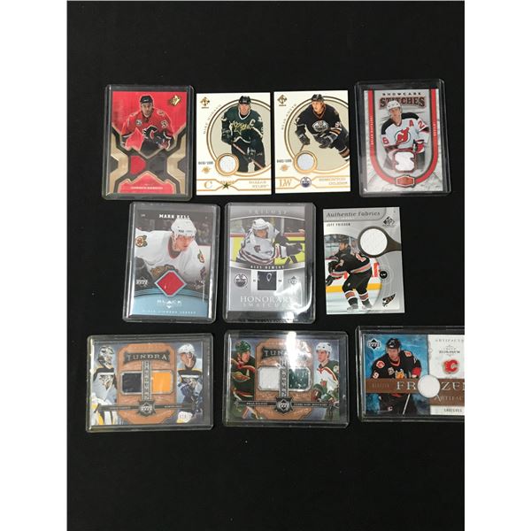 LOT OF 10 PATCH HOCKEY TRADING CARDS