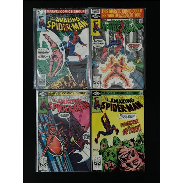 LOT OF 4 AMAZING SPIDERMAN COMICS - MARVEL COMICS