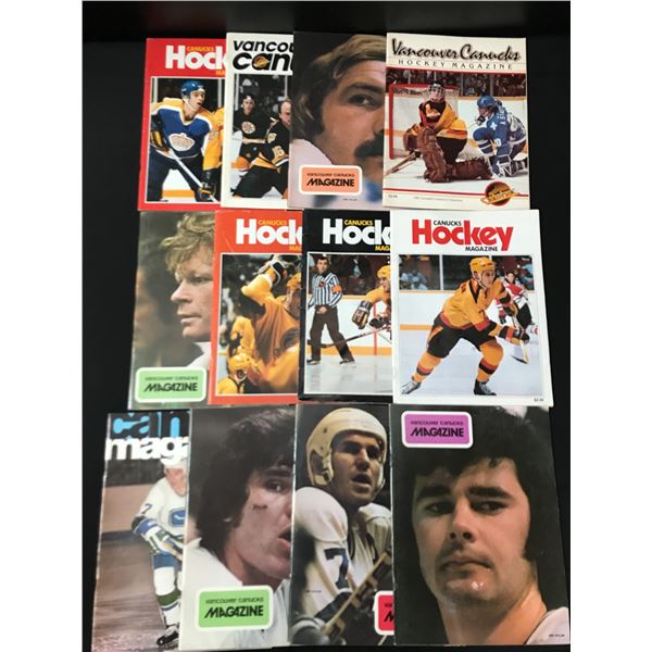 LOT OF 12 VANCOUVER CANUCKS HOCKEY MAGAZINES