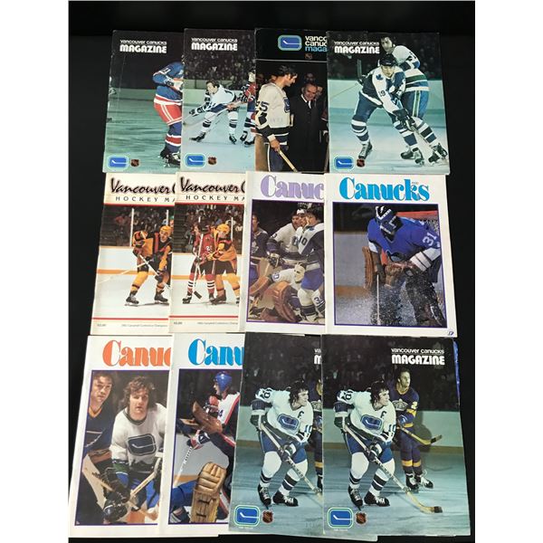 LOT OF 12 VANCOUVER CANUCKS HOCKEY MAGAZINES