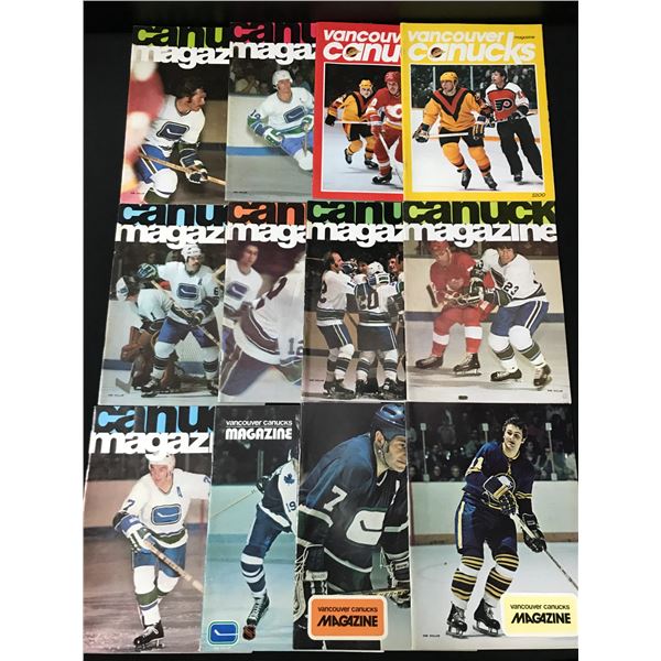 LOT OF 12 VANCOUVER CANUCKS HOCKEY MAGAZINES