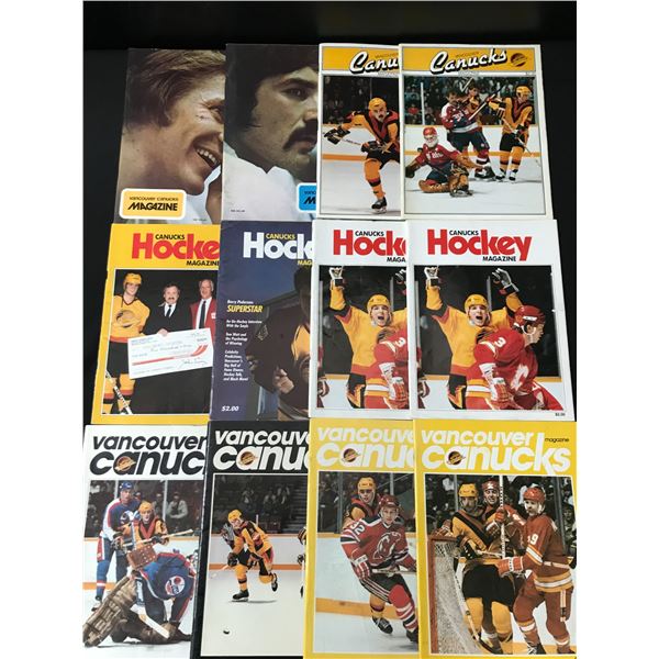 LOT OF 12 VANCOUVER CANUCKS HOCKEY MAGAZINES