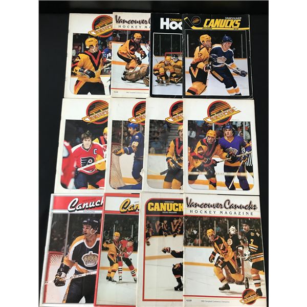 LOT OF 12 VANCOUVER CANUCKS HOCKEY MAGAZINES