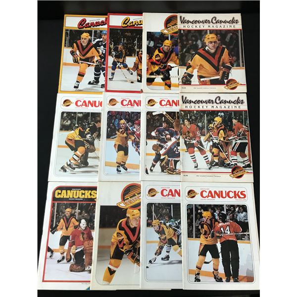 LOT OF 12 VANCOUVER CANUCKS HOCKEY MAGAZINES