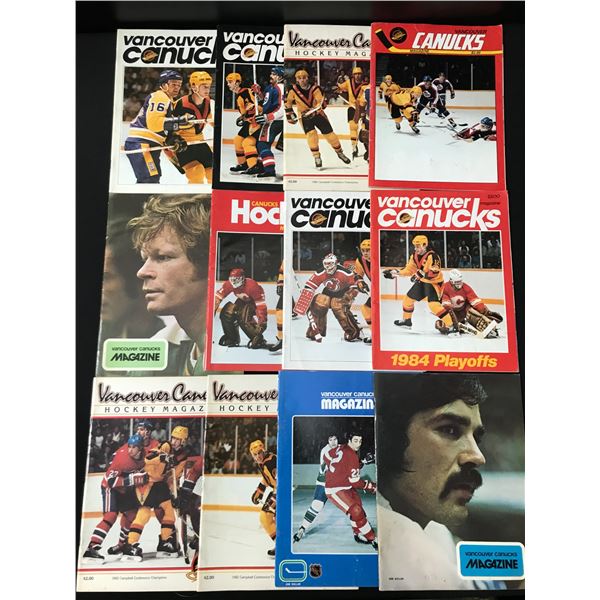 LOT OF 12 VANCOUVER CANUCKS HOCKEY MAGAZINES
