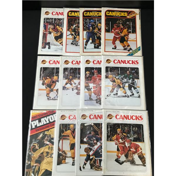 LOT OF 12 VANCOUVER CANUCKS HOCKEY MAGAZINES